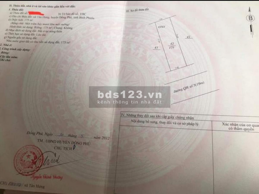 Bán Lô Đất Khu Tái Định Cư, Mặt Tiền 19m