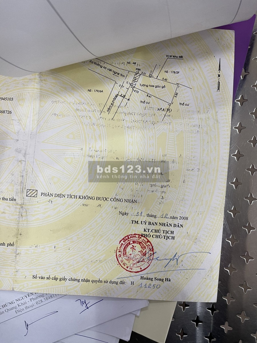 Nhà hoàn công sổ riêng chính chủ giá rẻ Bình Thạnh! chỉ 3 tỷ, cho ai cần!