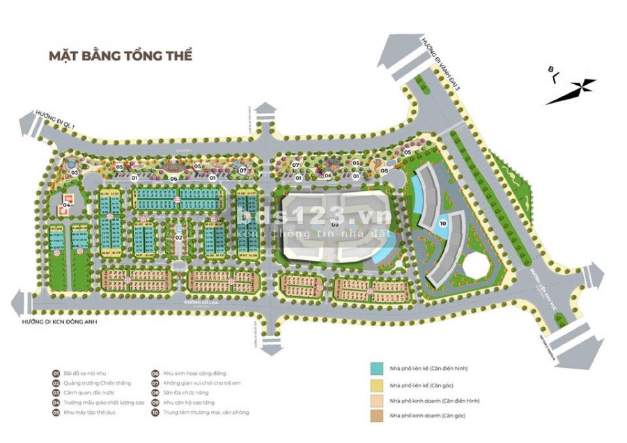 Bán shophouse liền kề dự án 319 Uy Nổ Đông Anh - Calxy Residence giá tốt