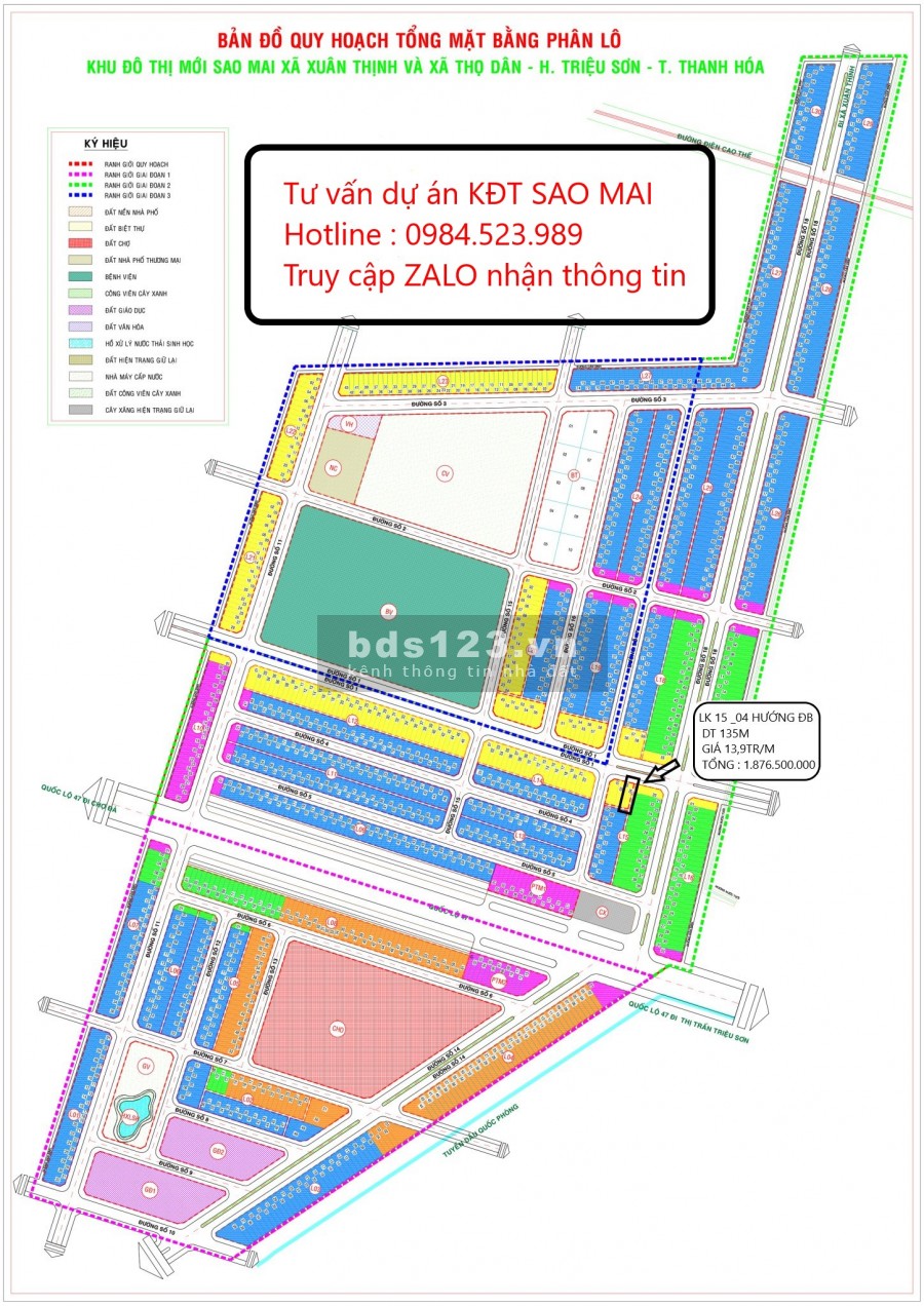 ĐẤT VÀNG TRONG LÀNG ĐẦU TƯ. ĐẠI ĐÔ THỊ TẠI THANH HÓA_ LH : 0984523989