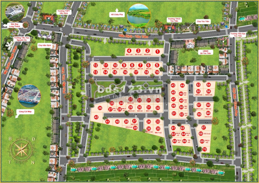 Đất Phú Mỹ sang lô tách nền có sổ hồng gần Bà Rịa