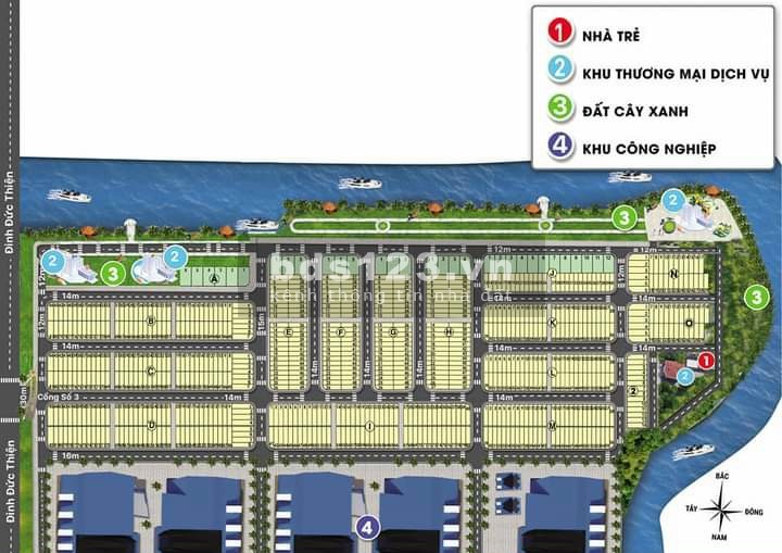 Mở bán KDC Cầu Tràm mặt tiền ĐT826 đối diện Five Star DT 100m2 giá chỉ 1,7 tỷ