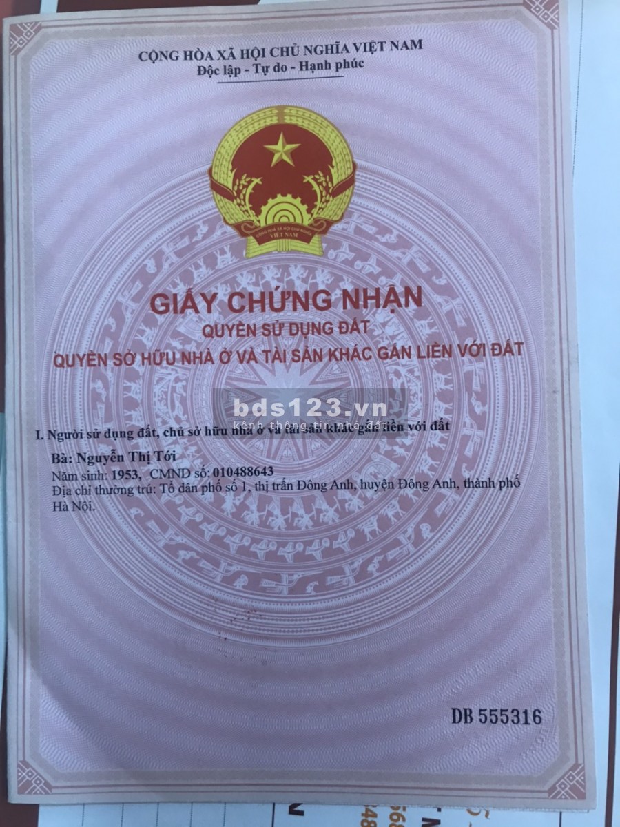 Đất rộng giá bình dân, Đông Anh, Hà Nội nở hậu 5.45m