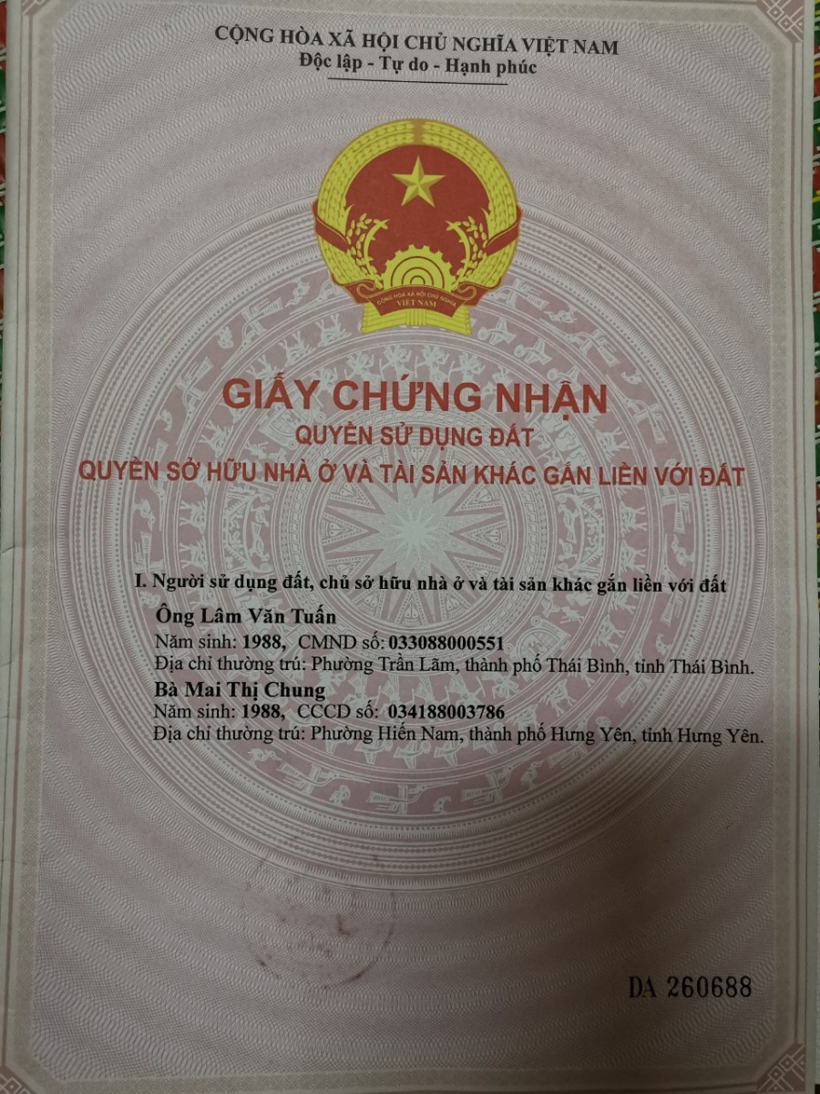 Chính chủ cần bán đất vị trí đẹp ở Thái Bình