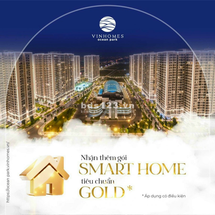Căn hộ 2pn 2vs có diện tích 67m2 tại Vinhomes Ocean Park Gia Lâm Hà Nội