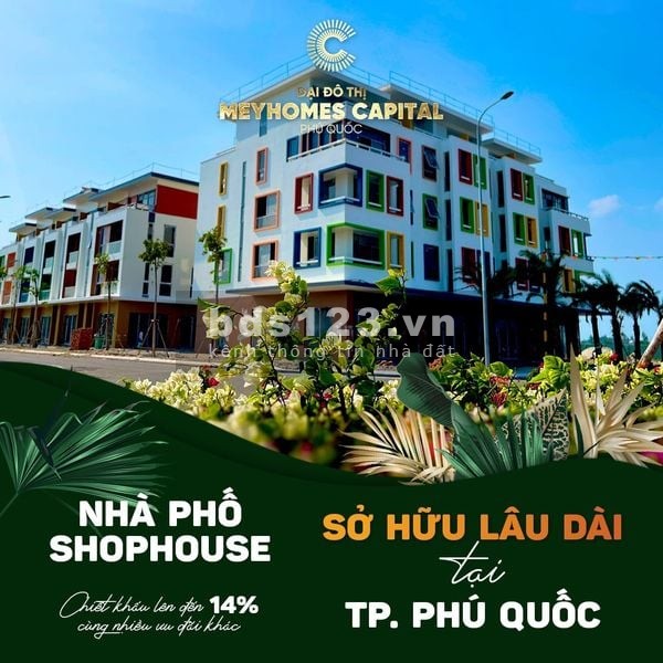 Quỹ căn ẩn ngoại giao shophouse khu Meyhomes chiết khấu sâu đến 40% giá chỉ 6.9 tỷ, 1 căn DT 117m2