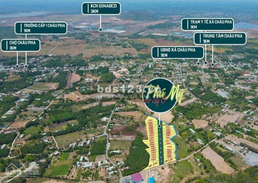 Phú Mỹ núi Dinh chưa bao giờ là hết hot, đơn giá F0 chỉ có 1tr9m2, sổ sẵn, 500m2 chỉ 999tr bao xây bao ở