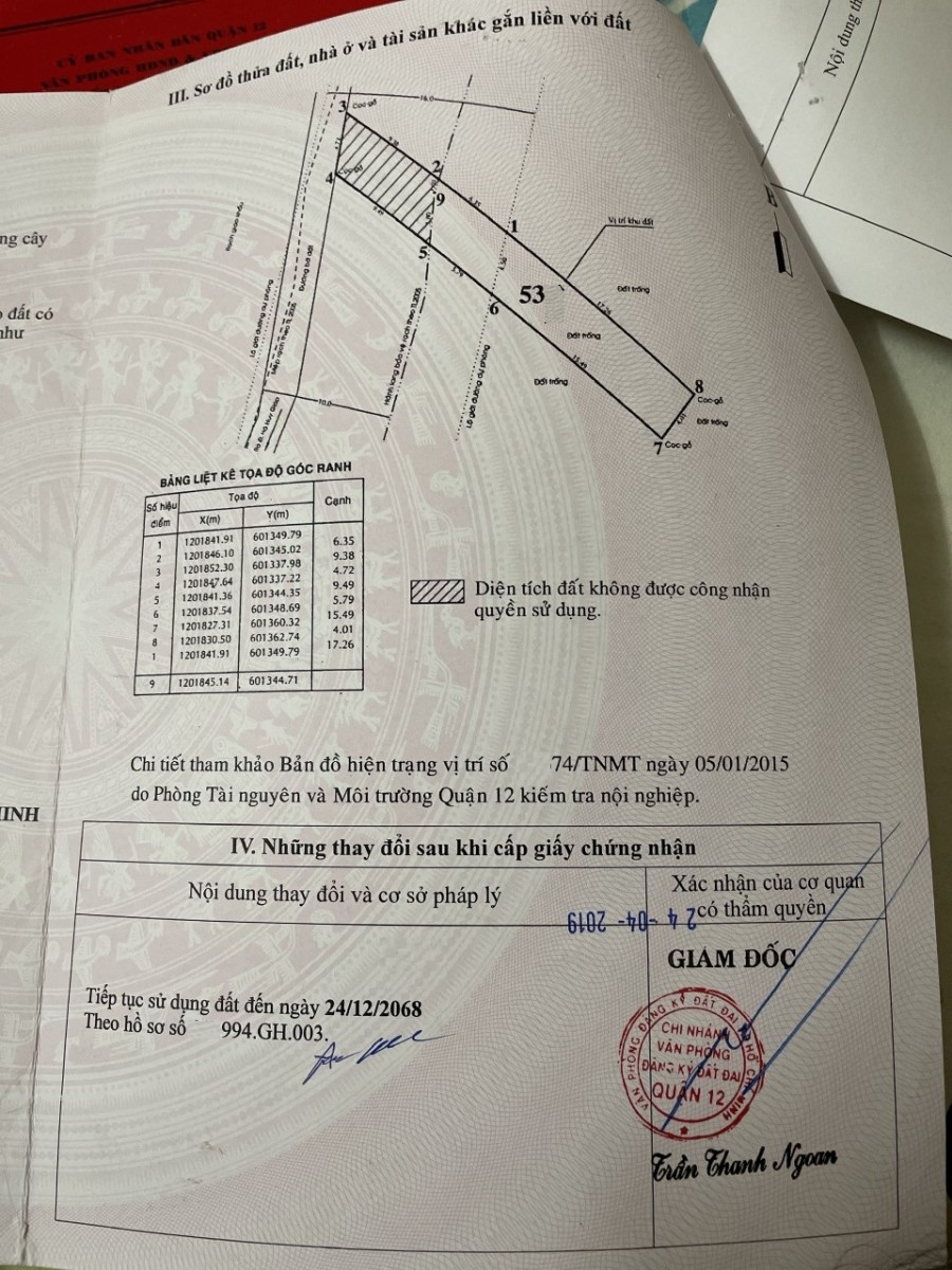 Đất đẹp đường Hà Huy Giáp, P.Thạnh lộc, Quận 12, 90m2, Hxh cần bán gấp