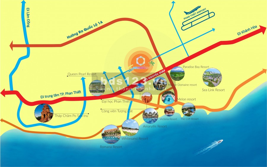 Nhà phố Summerland Mũi Né DT đất 5mx20m, DT sàn 285 m2 giá chỉ từ 5,4 tỷ