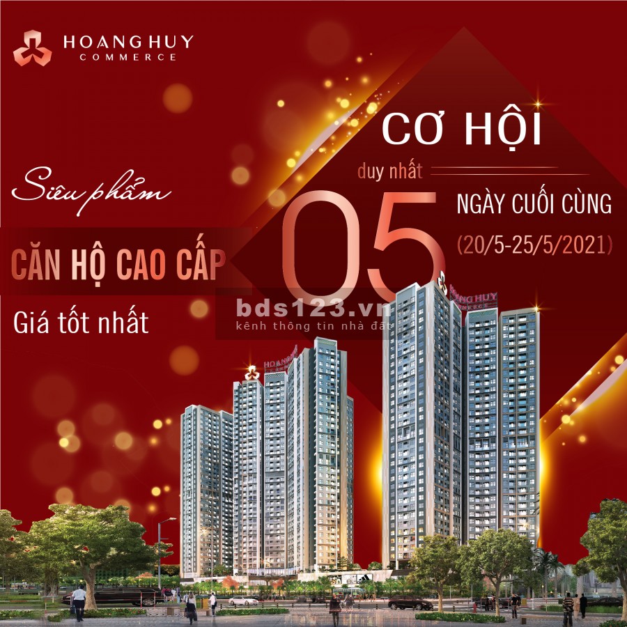 Hoàng Huy Commerce ngoại giao căn góc, chiết khấu 10%
