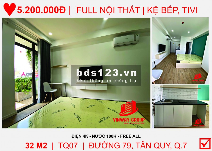 Hệ thống phòng trọ Quận 7 hiện đại, đầy đủ nội thất, chỉ từ 3.5 triệu