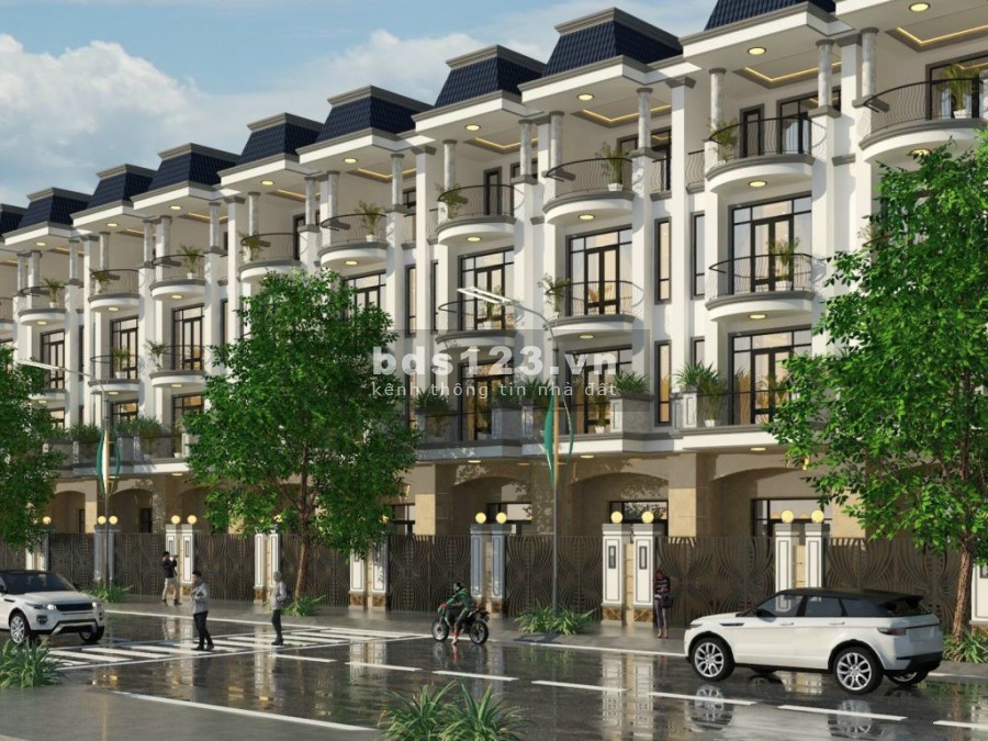Shophouse xây sẵn 1 trệt 2 lầu nằm trên 2 mặt tiền đường lớn Lý Thái Tổ và đường kết nối sân bay Quốc tế Long Thành đầu tư kinh doanh tốt.