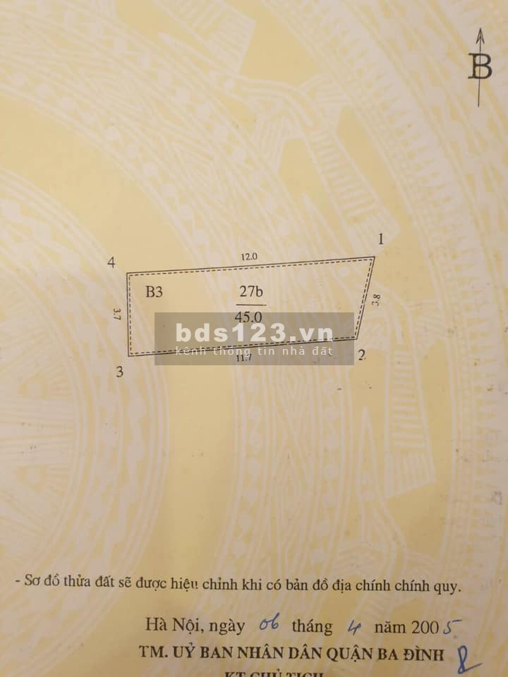 Bán nhà ngõ 290 Kim Mã – Giang Văn Minh, 45m2 *4T, KD doanh thu 17 triệu/tháng, giá 4,2 tỷ