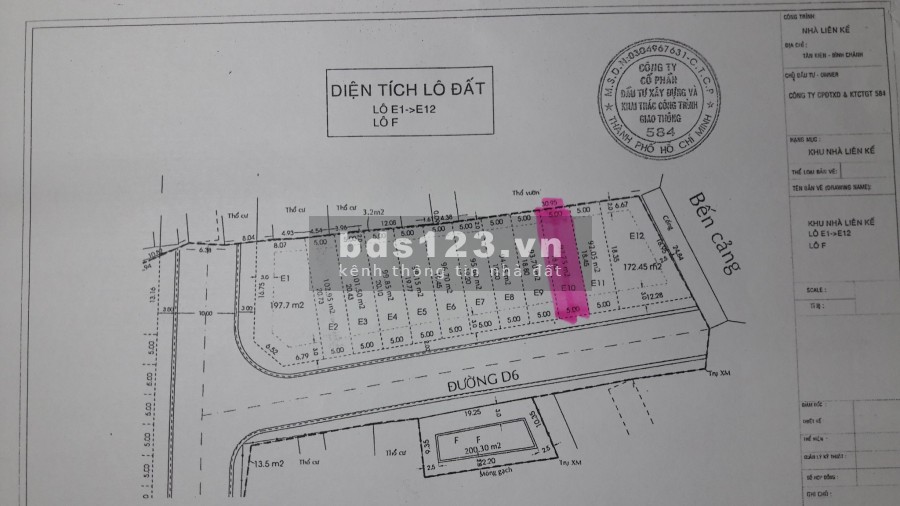 Chủ đất cần BÁN GẤP đất nền 92.75m2 Huỳnh Bá Chánh giáp Quốc Lộ 1A giá 3 tỷ. Sđt: 0795.422.206 NHÂN