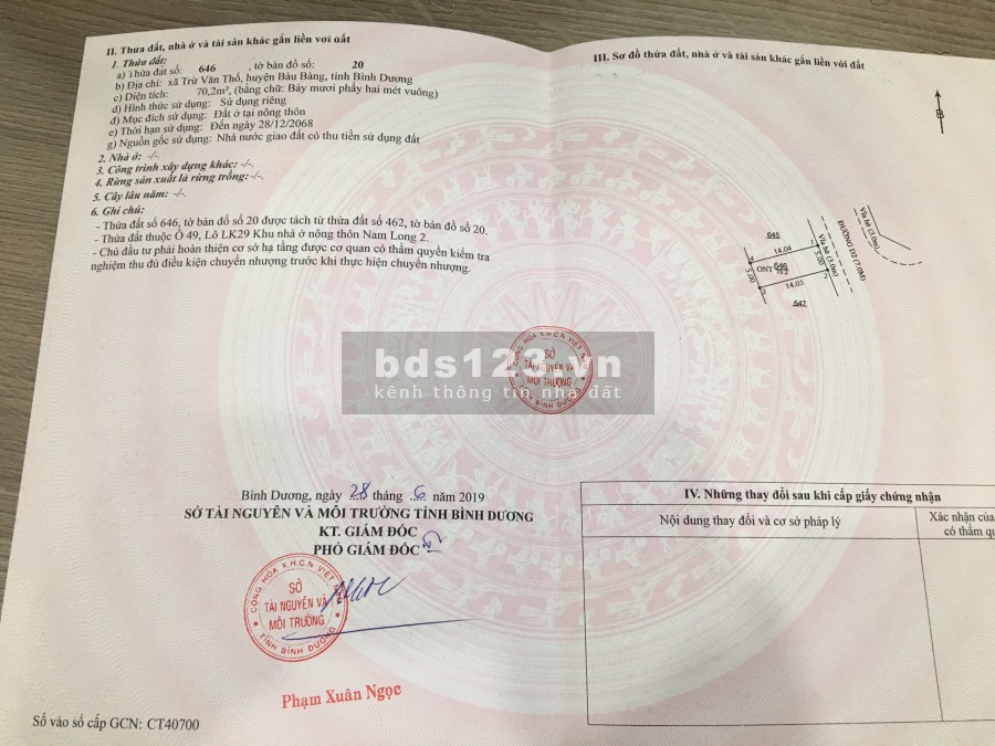 Bán Gấp 110m2 Đất Thổ Cư, SHR, Bàu Bàng, nhà phố 1.8 tỷ, khu dân cư