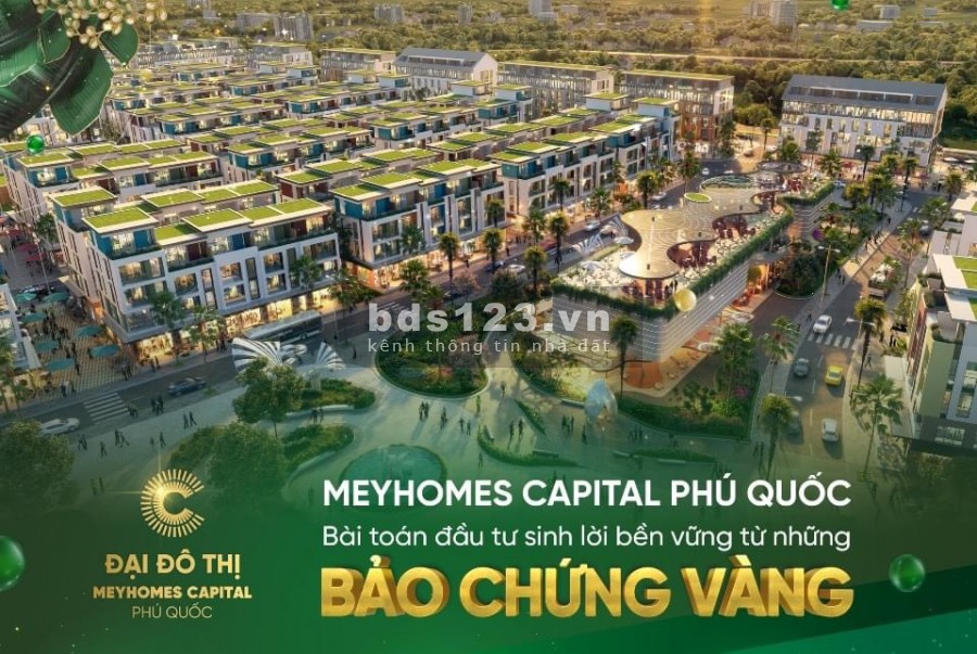 Bán căn (OFL65) view hồ mặt đường lớn dt 117m2, view trung tâm tài chúnh Meyhomes sổ đỏ lâu dài Phú Quốc
