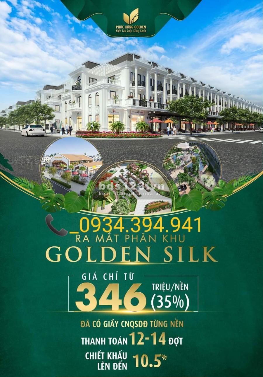 Chỉ từ 990 triệu sở hữu ngay đất nền khu đô thị Phúc Hưng Golden