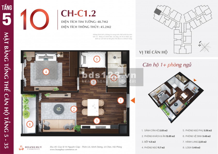 Bán căn hộ 5* tại Hoàng Huy Commerce giá ưu đãi
