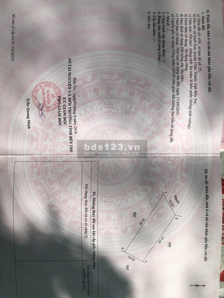 Đất ở Khu vưc Nai Gia Thôn xã Quới Sơn chỉ 2,8tr/m2 đầy đủ tiện ích đường oto