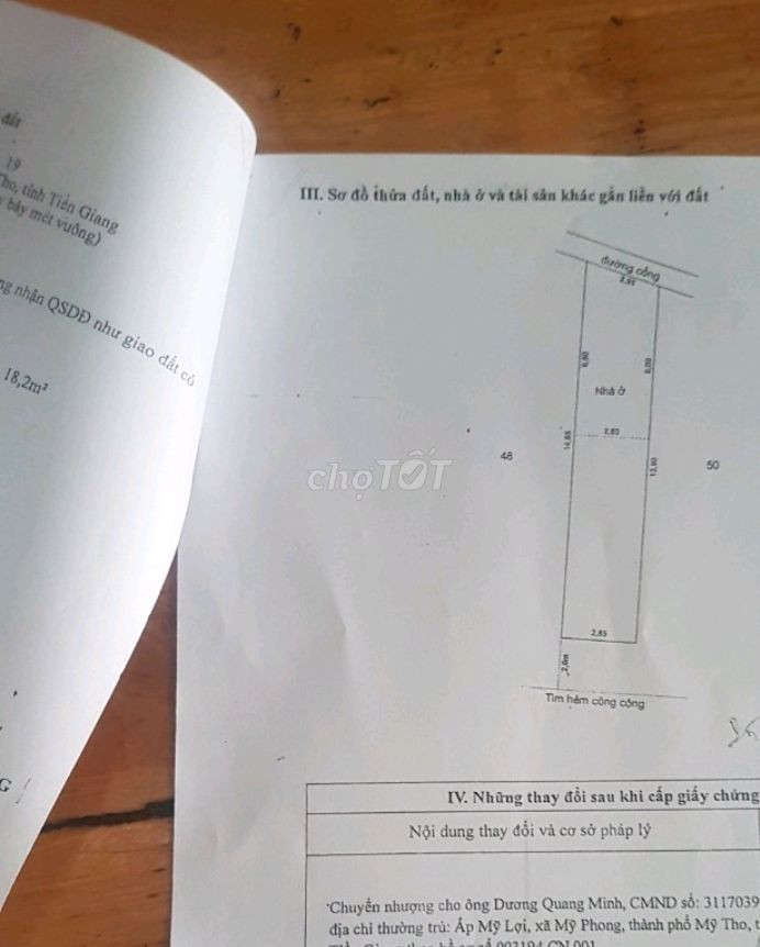 Nhà phường 5 giá rẻ, chính chủ, giá bán 1.1 tỷ, khu dân cư