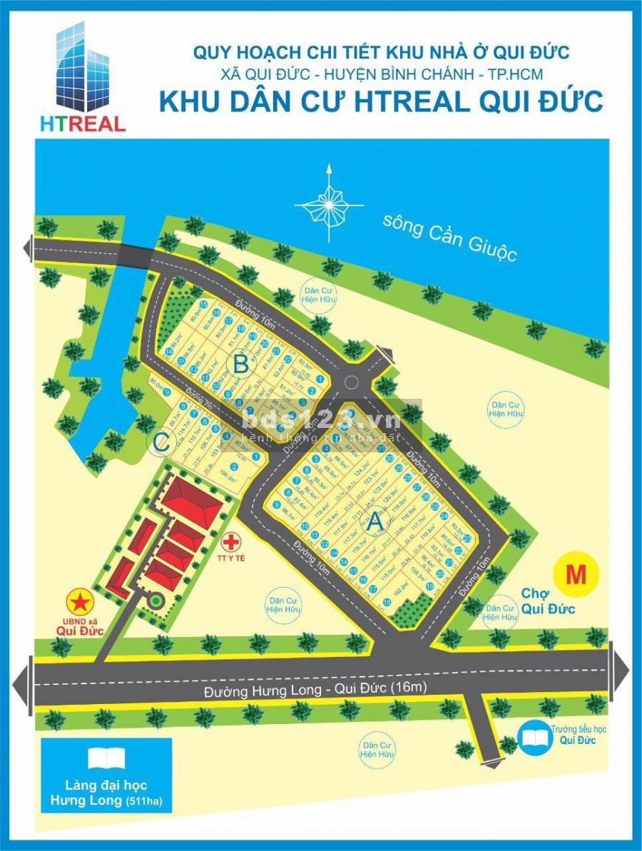 Cần bán đất kdc HTReal Quy Đức, Bình Chánh, đất được phép xây dựng tư so, shr