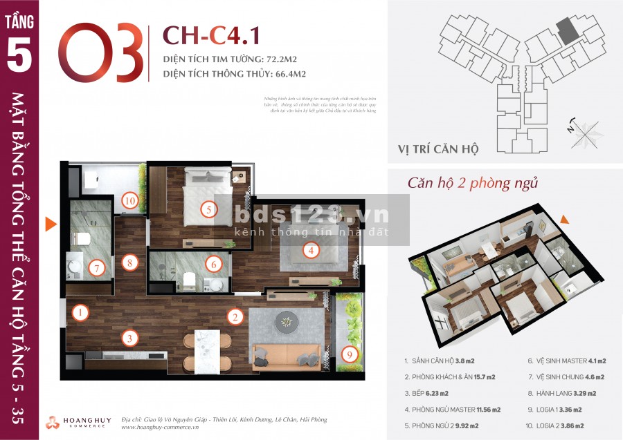 Căn hộ cao cấp tại Hoàng Huy Commerce, pháp lí sổ hồng