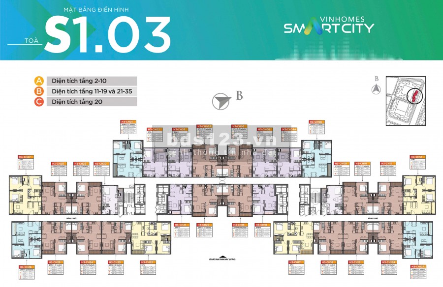 Chính chủ cần bán căn hộ S1.03.3426 Vinhomes Smart City, căn hộ 2 pn + 1 và 2 vệ sinh