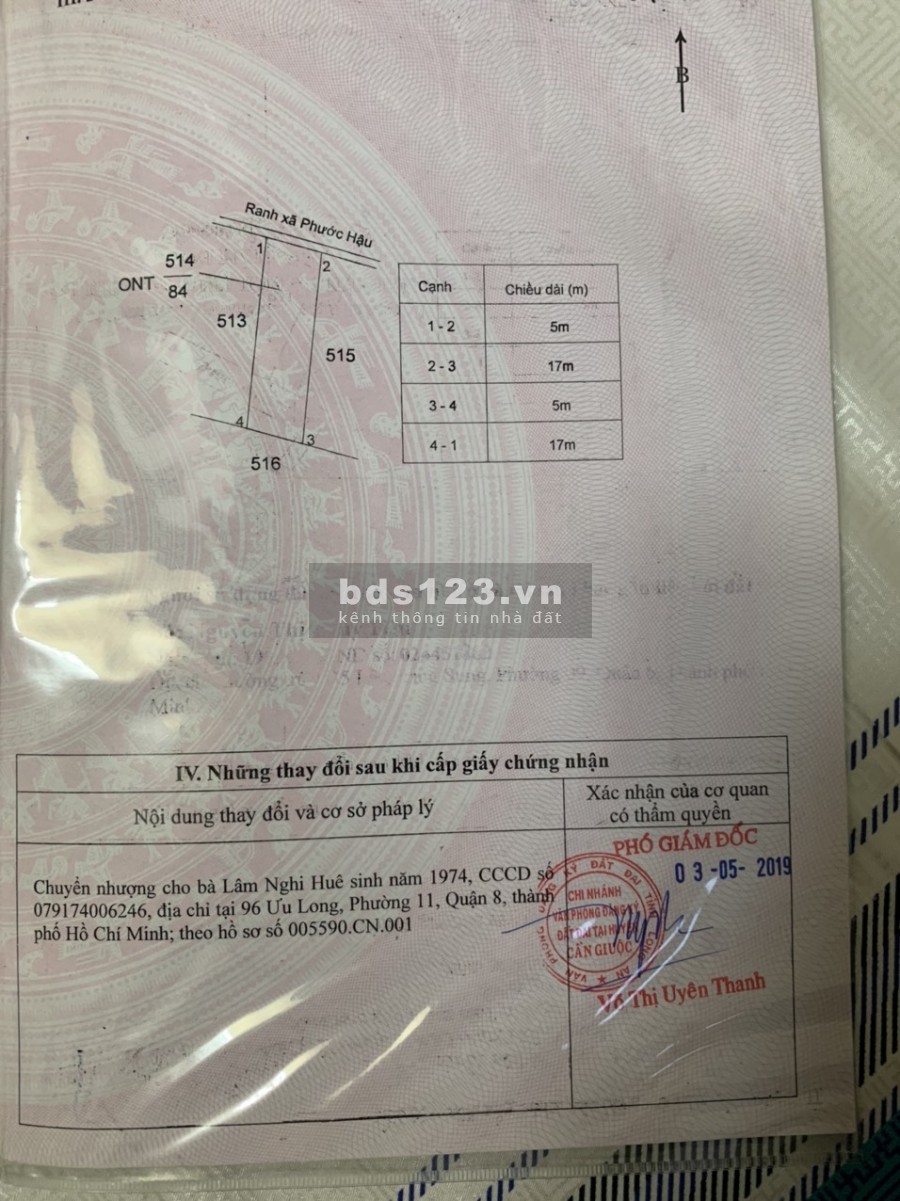 BÁN ĐẤT SHR KÊNH 6M - CẦN GIUỘC, LONG AN