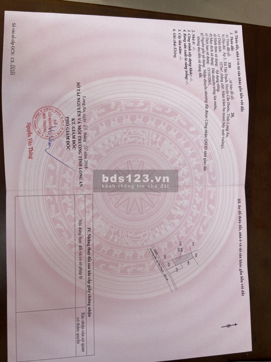 Đất Cần Đước Giá 2.5 Tỷ Thương lượng