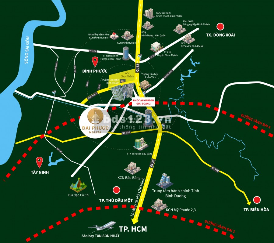 Dự án Đại Phước Molita Bàu Bàng Bình Dương, giá bán 20 triệu/m2