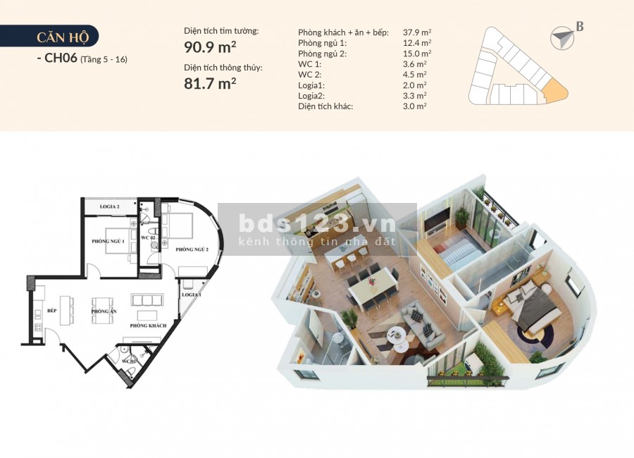Ra mắt căn hộ view Sông Hà Thanh giá đợt 1 Giá chỉ 18tr/m