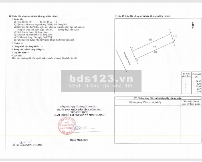 Bán đất suất cạnh tái định cư Lộc An - Bình Sơn KDC sân bay Long Thành
