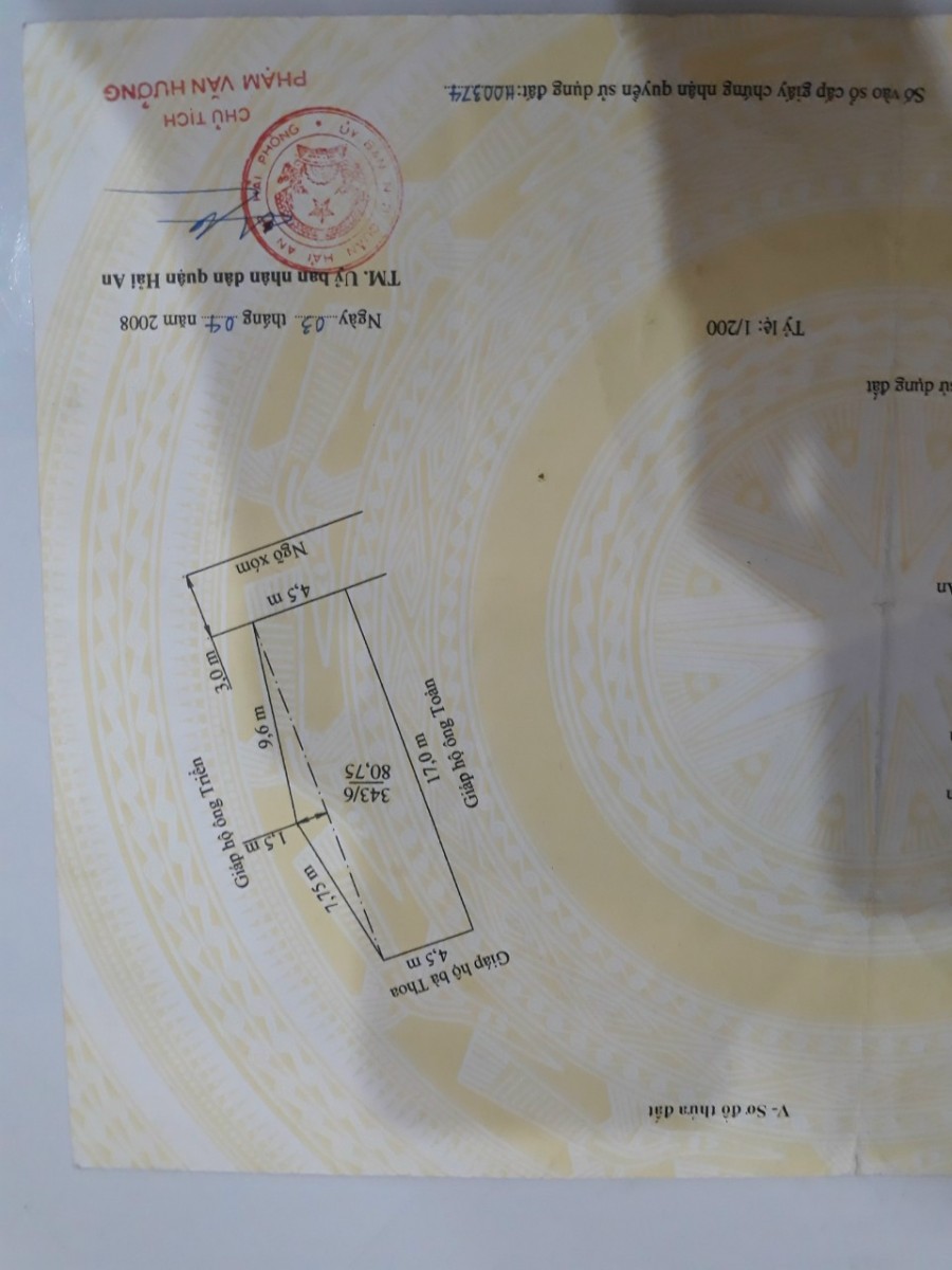 Bán đất: Hạ Đoạn 1 Đông Hải Hải An, giá 15.5 triệu/m2, hướng Đông