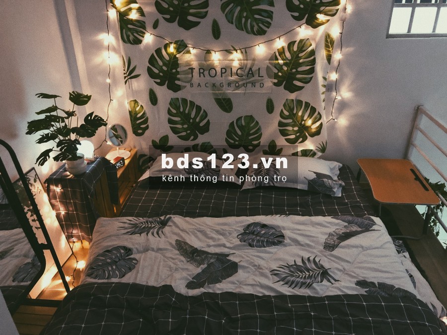 Phòng trọ có gác (Duplex) CV Làng Hoa – Full nội thất mới keng xà beng