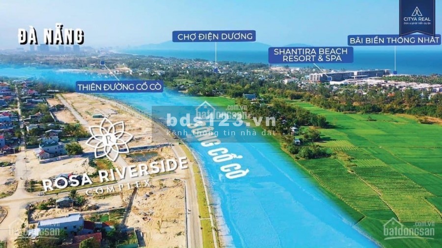 Cần bán nhanh lô đất 2 mặt tiền đường 32m, view sông Cổ Cò !