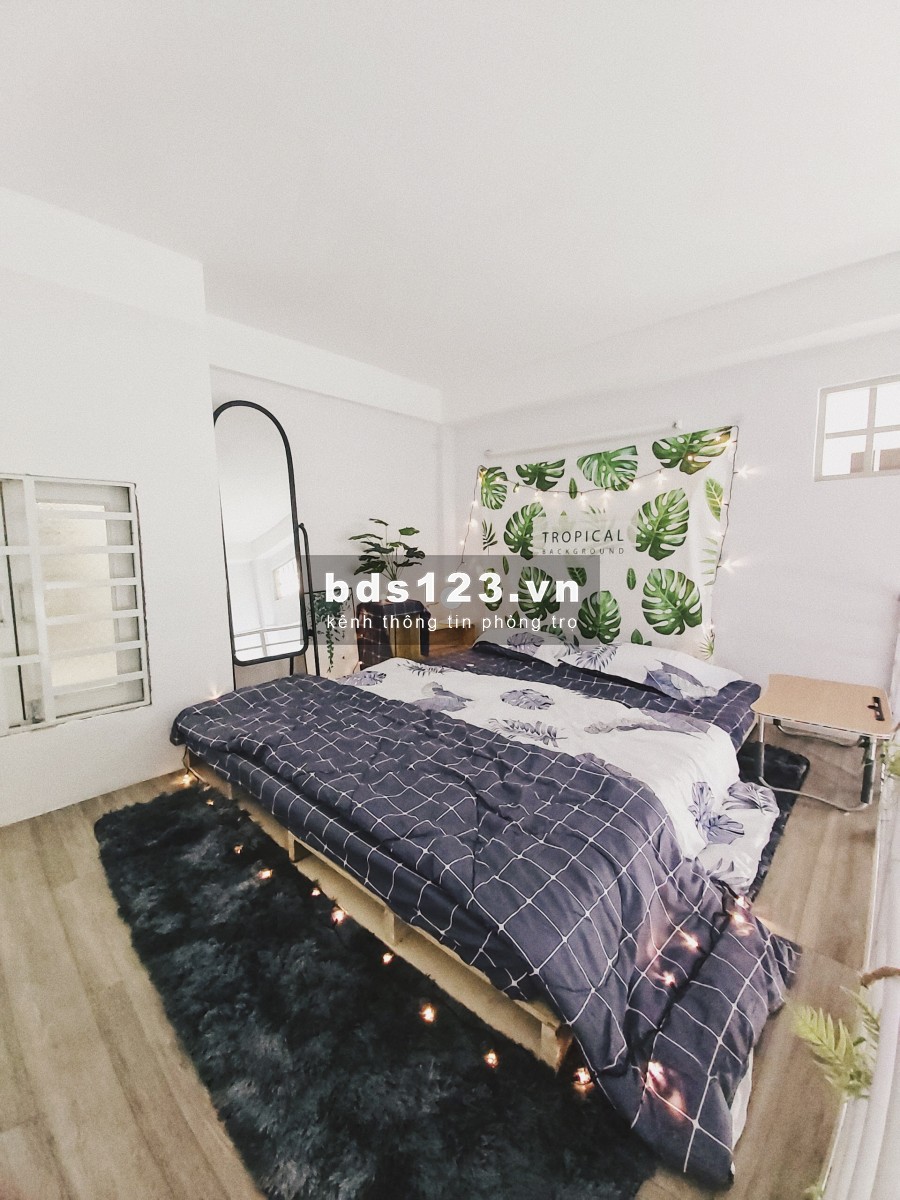 Phòng trọ có gác (Duplex) CV Làng Hoa – Full nội thất mới keng xà beng