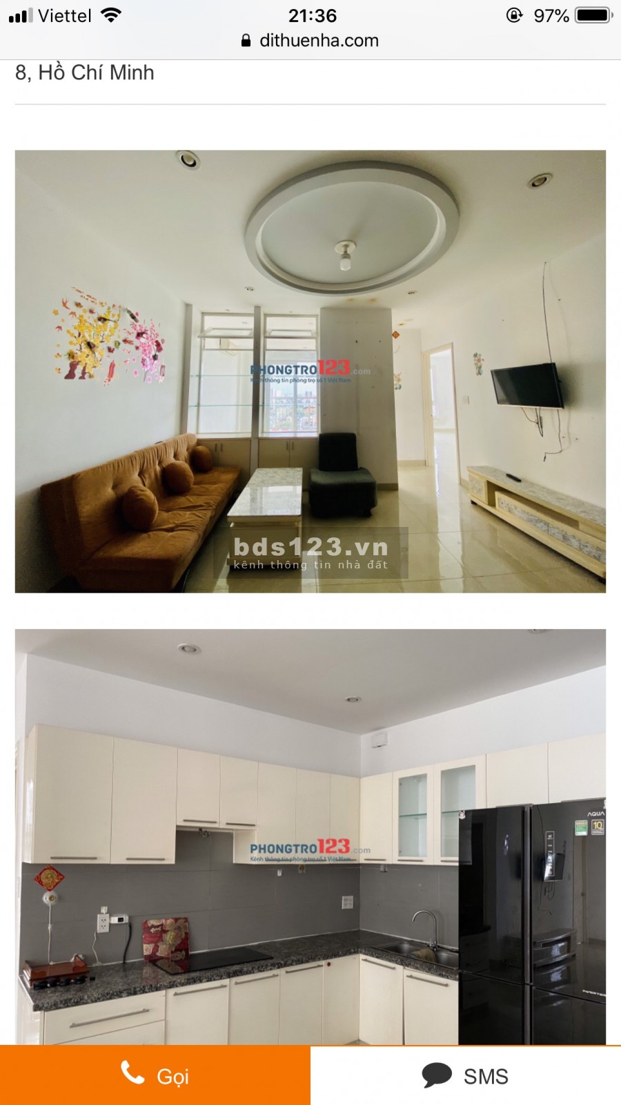 Cho thuê chung cư Carina plaza, phường 16, quận 8, 3 phòng ngủ, giá 8.000.000VND