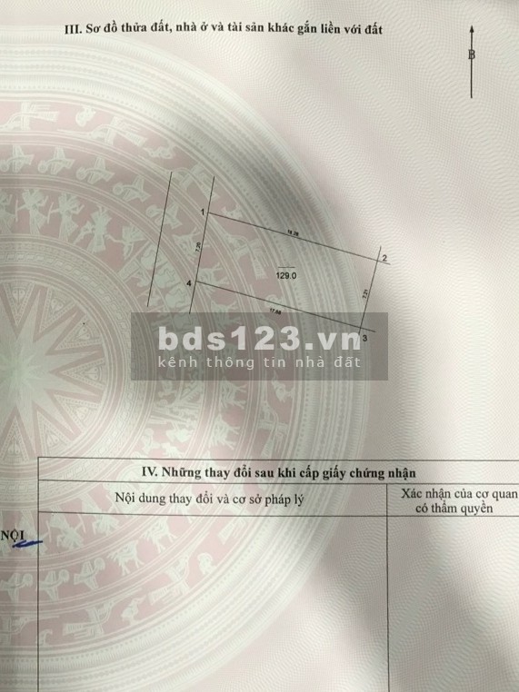 Bán mảnh đất đấu giá khu 31Ha, mặt đường Chính Trung. DT 129m2