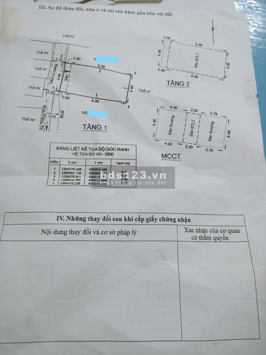 Bán nhà hẻm đường Thống Nhất, Gò Vấp, 45m2 chỉ nhỉnh 3 tỷ. Mã: N778