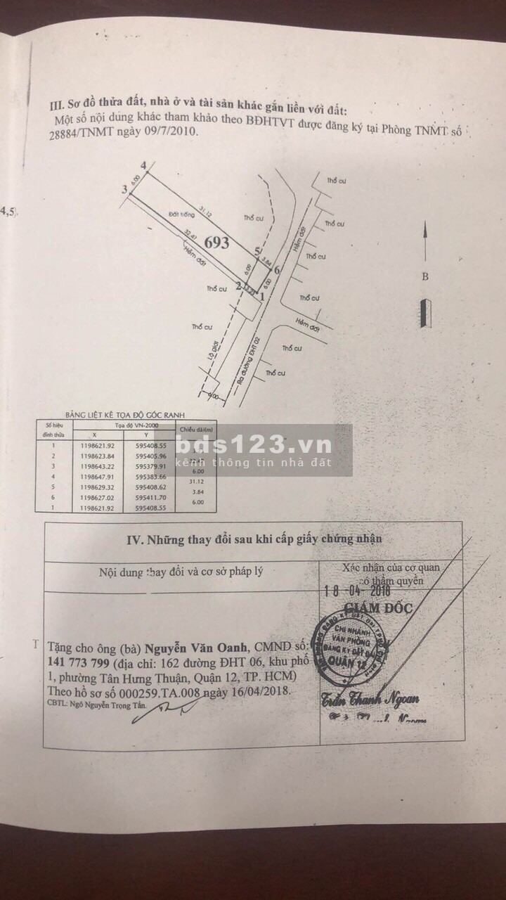 Chủ cần bán gấp nhà xưởng 214m2, Mt Đông Hưng Thuận 06, Giá 10,7 tỷ SHR