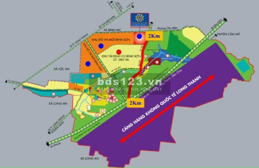 Bảng giá đất nền gần sân bay Long Thành | Hotline : 09 69 69 11 59