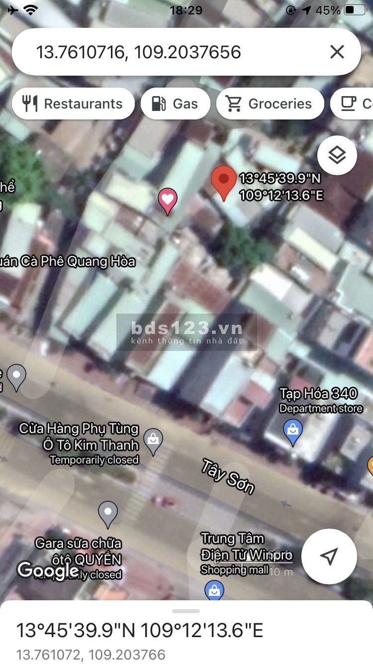 Bán nhà tại đường Tây Sơn, TP.Quy Nhơn, T.Bình Định