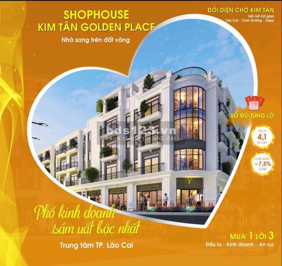 Kim Tân Golden Place phố kinh doanh sầm uất bậc nhất trung tâm Lào Cai tiện ích đủ