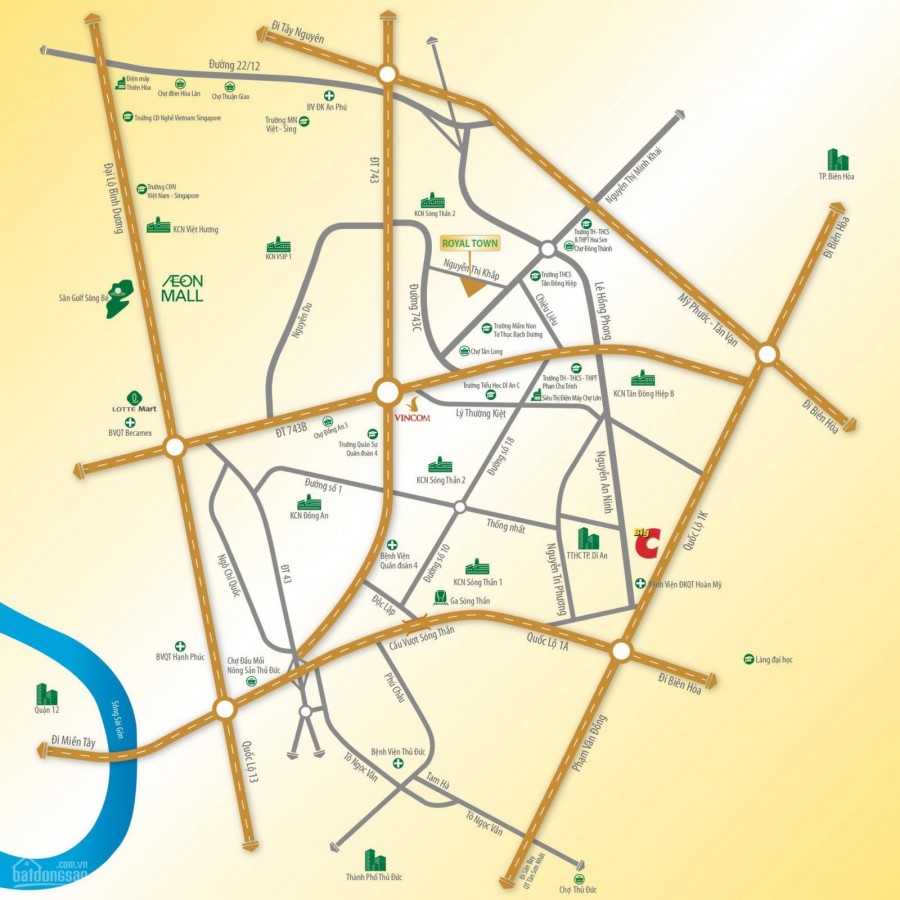Mở bán 74 căn shophouse sổ hồng riêng, mặt tiền Nguyễn Thị Thập, Dĩ An, Bình Dương