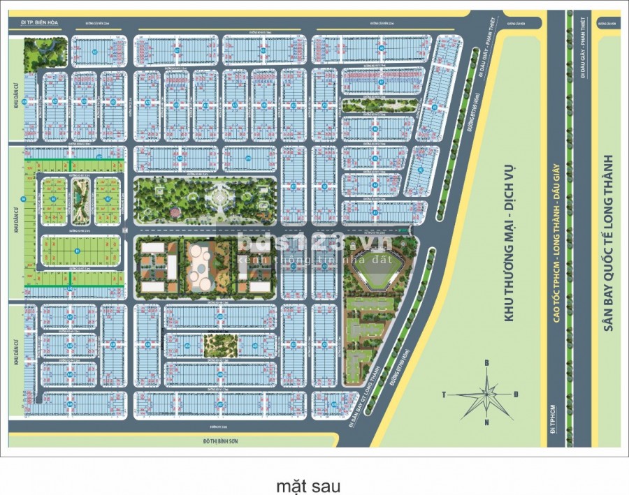 Bán đất Bình Sơn Long Thành, liền kề tái định cư các sân bay 2 km, lh 0931534747