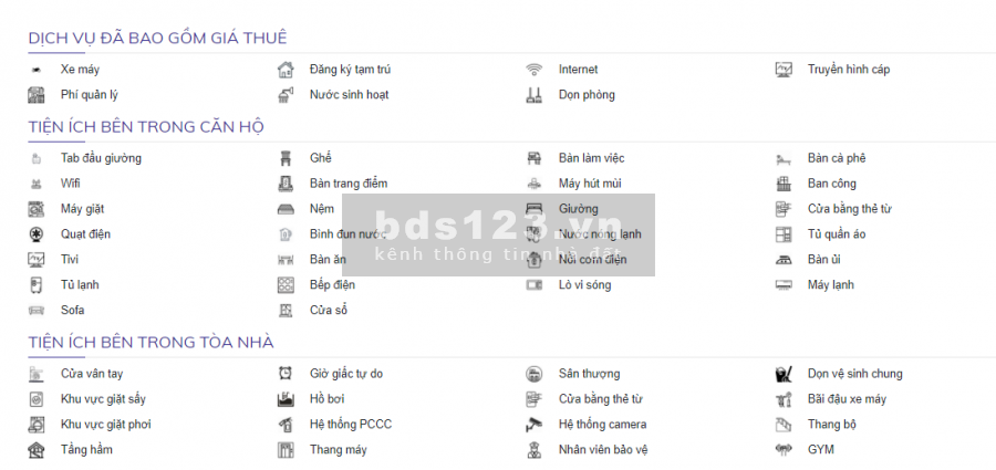 Căn hộ cao cấp 2 phòng ngủ 55m2, Full nội thất Hai Bà Trưng…