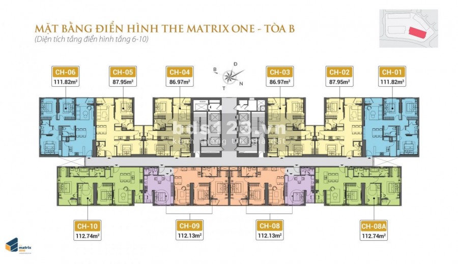 Bán căn góc 3PN chung cư The Matrix One, giá tốt nhất toà B dự án, Nội thất cao cấp, sát đường đua
