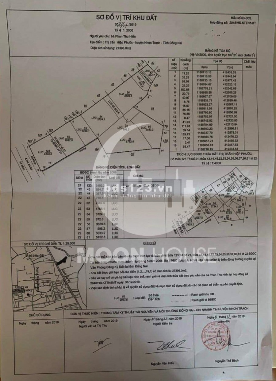 Đất lớn làm dự án ngay thị Trấn Hiệp Phước QH : ở đô thị
