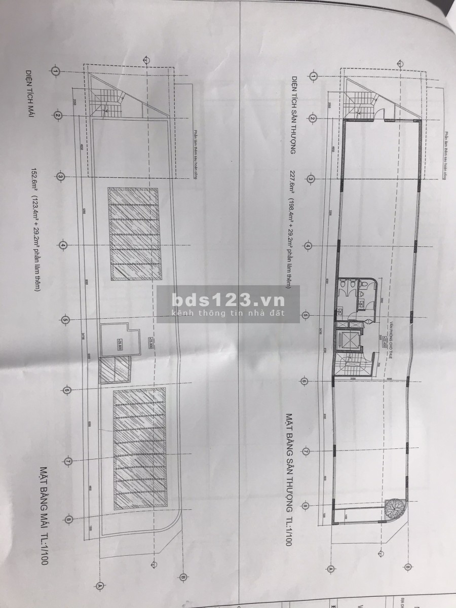 Cho thuê toàn nhà văn phòng mặt tiền đường dt 2000m2, sàn 2 hầm 8 tầng cao