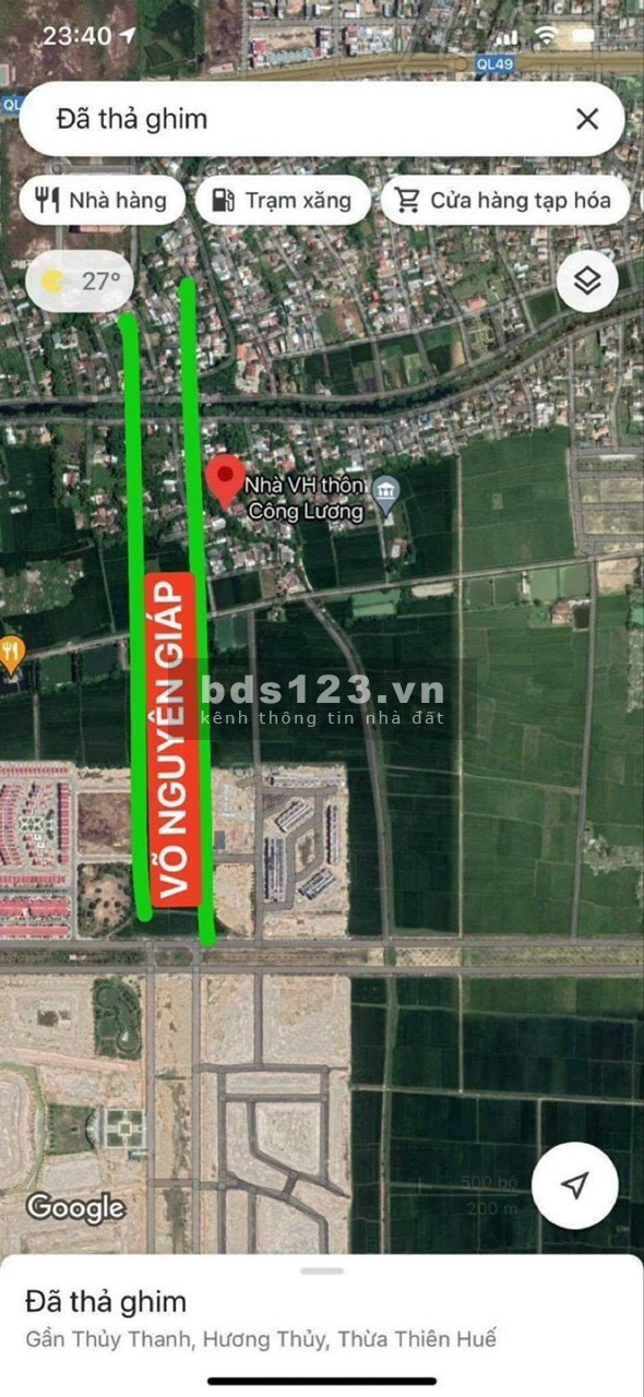 Bán đất kiệt ô tô Công Lương Thuỷ Vân, lh 0346.229.509, giá 1.5x ty